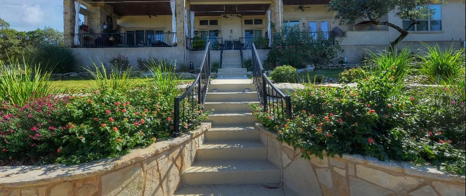 Mowed lawn with tree in Canyon Lake, TX.